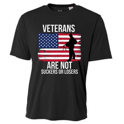 Veterans Are Not Suckers Or Losers Biden 2020 Anti Trump Cooling Performance Crew T-Shirt