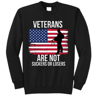 Veterans Are Not Suckers Or Losers Biden 2020 Anti Trump Sweatshirt