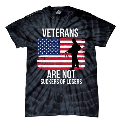 Veterans Are Not Suckers Or Losers Biden 2020 Anti Trump Tie-Dye T-Shirt