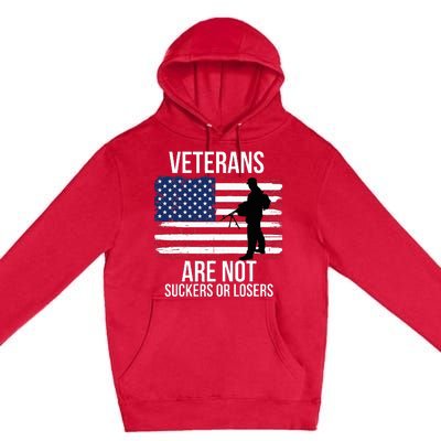 Veterans Are Not Suckers Or Losers Biden 2020 Anti Trump Premium Pullover Hoodie