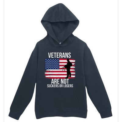 Veterans Are Not Suckers Or Losers Biden 2020 Anti Trump Urban Pullover Hoodie