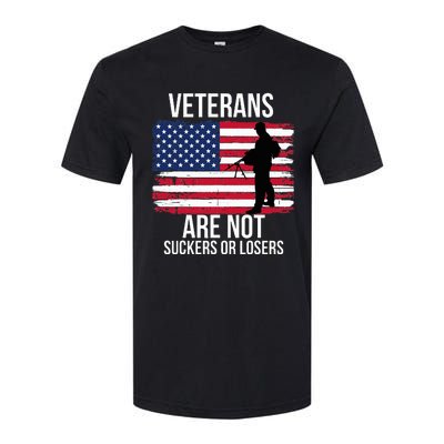 Veterans Are Not Suckers Or Losers Biden 2020 Anti Trump Softstyle® CVC T-Shirt