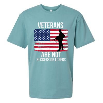 Veterans Are Not Suckers Or Losers Biden 2020 Anti Trump Sueded Cloud Jersey T-Shirt