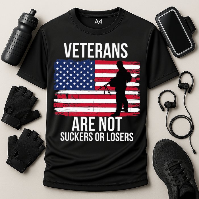 Veterans Are Not Suckers Or Losers Biden 2024 Cooling Performance Crew T-Shirt
