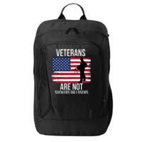 Veterans Are Not Suckers Or Losers Biden 2024 City Backpack