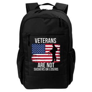 Veterans Are Not Suckers Or Losers Biden 2024 Daily Commute Backpack