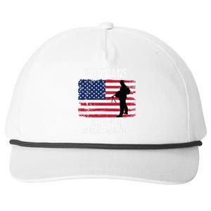 Veterans Are Not Suckers Or Losers Biden 2024 Snapback Five-Panel Rope Hat