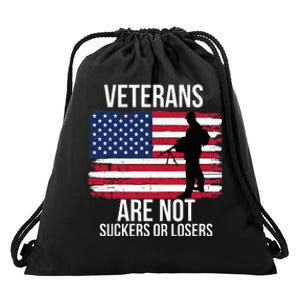 Veterans Are Not Suckers Or Losers Biden 2024 Drawstring Bag