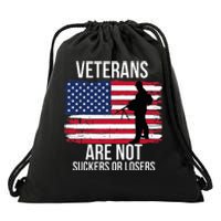 Veterans Are Not Suckers Or Losers Biden 2024 Drawstring Bag