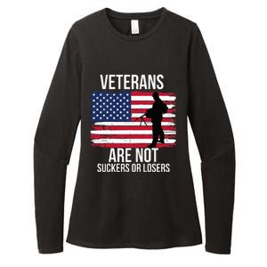 Veterans Are Not Suckers Or Losers Biden 2024 Womens CVC Long Sleeve Shirt