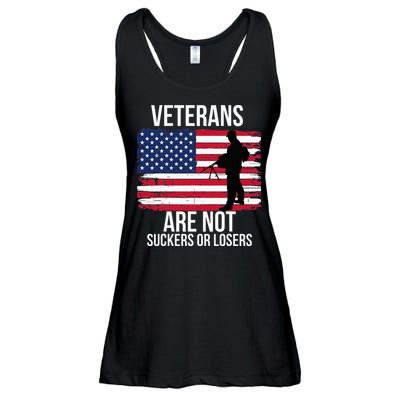 Veterans Are Not Suckers Or Losers Biden 2024 Ladies Essential Flowy Tank