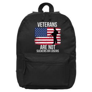 Veterans Are Not Suckers Or Losers Biden 2024 16 in Basic Backpack