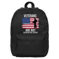 Veterans Are Not Suckers Or Losers Biden 2024 16 in Basic Backpack