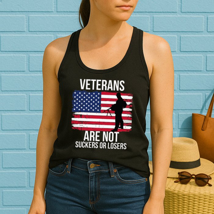 Veterans Are Not Suckers Or Losers Biden 2024 Womens Tank Top