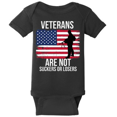 Veterans Are Not Suckers Or Losers Biden 2024 Baby Bodysuit