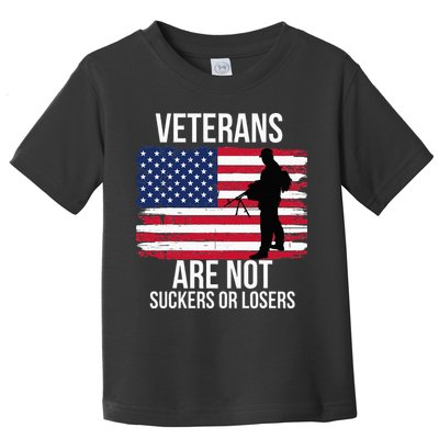 Veterans Are Not Suckers Or Losers Biden 2024 Toddler T-Shirt
