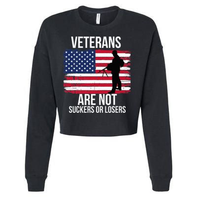 Veterans Are Not Suckers Or Losers Biden 2024 Cropped Pullover Crew