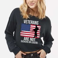 Veterans Are Not Suckers Or Losers Biden 2024 Cropped Pullover Crew