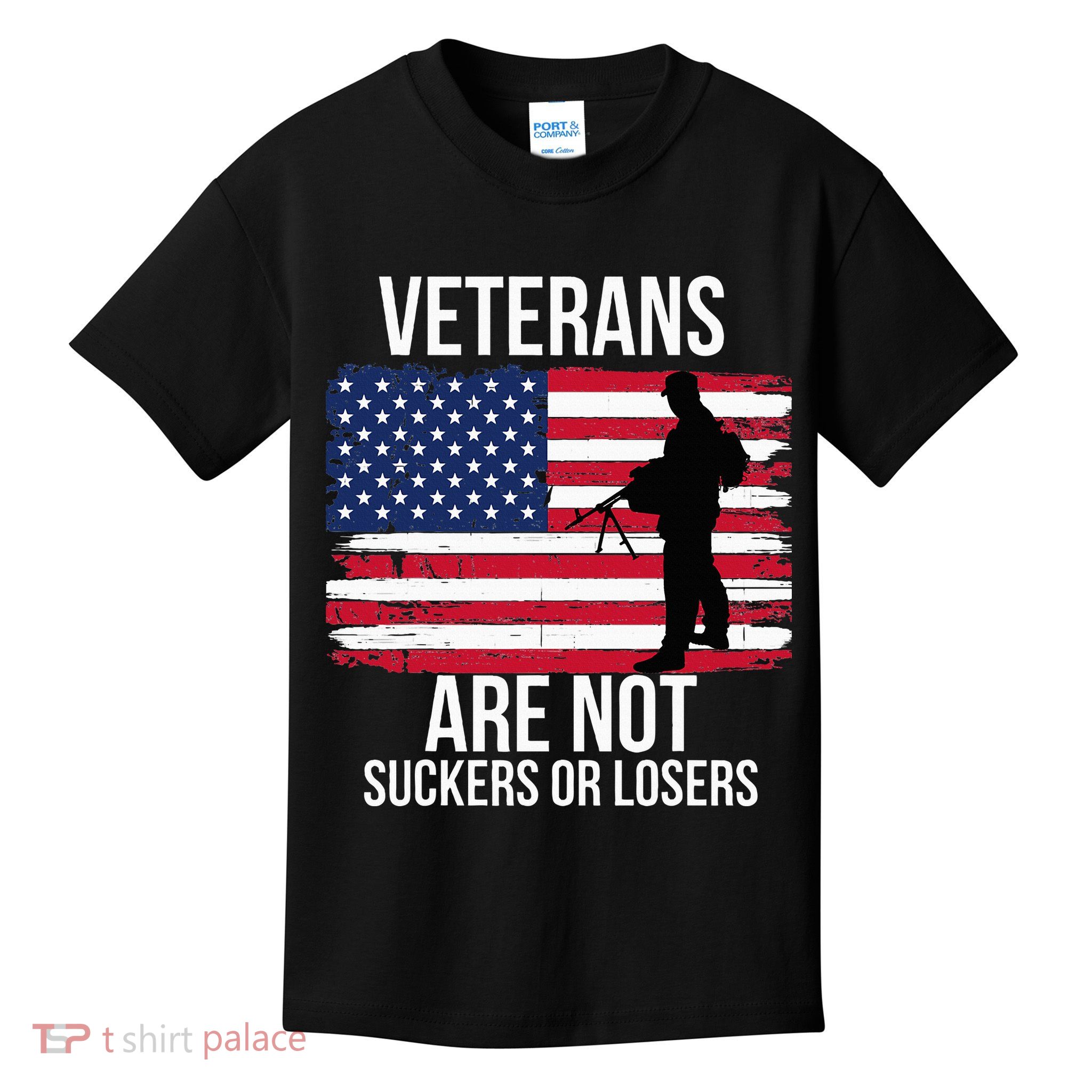 Veterans Are Not Suckers Or Losers Biden 2024 Kids T-Shirt