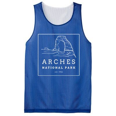 Vintage Arches National Park Utah Hiking Gift Mesh Reversible Basketball Jersey Tank