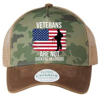 Veterans Are Not Suckers Or Losers Biden 2020 Anti Trump Legacy Tie Dye Trucker Hat