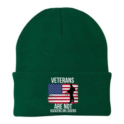 Veterans Are Not Suckers Or Losers Biden 2020 Anti Trump Knit Cap Winter Beanie