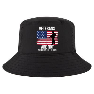 Veterans Are Not Suckers Or Losers Biden 2020 Anti Trump Cool Comfort Performance Bucket Hat