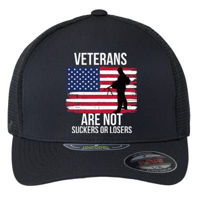 Veterans Are Not Suckers Or Losers Biden 2020 Anti Trump Flexfit Unipanel Trucker Cap