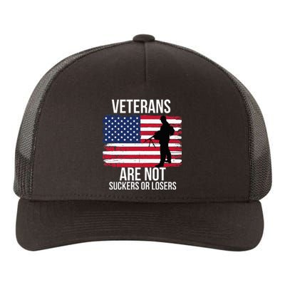 Veterans Are Not Suckers Or Losers Biden 2020 Anti Trump Yupoong Adult 5-Panel Trucker Hat