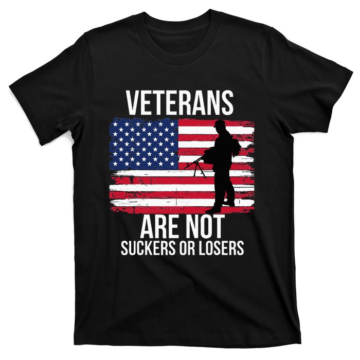 Veterans Are Not Suckers Or Losers Biden 2020 Anti Trump T-Shirt