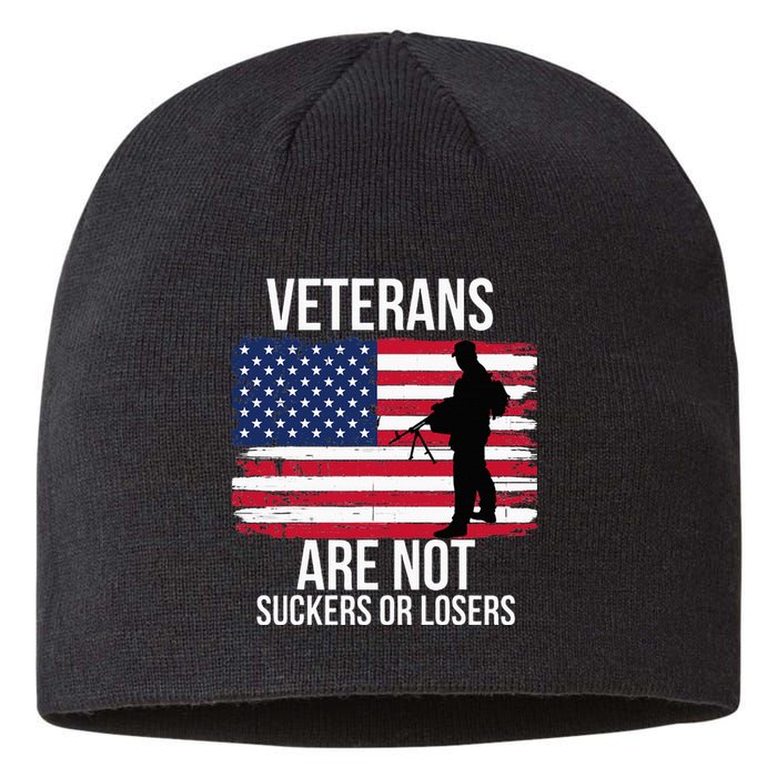 Veterans Are Not Suckers Or Losers Biden 2020 Anti Trump Sustainable Beanie