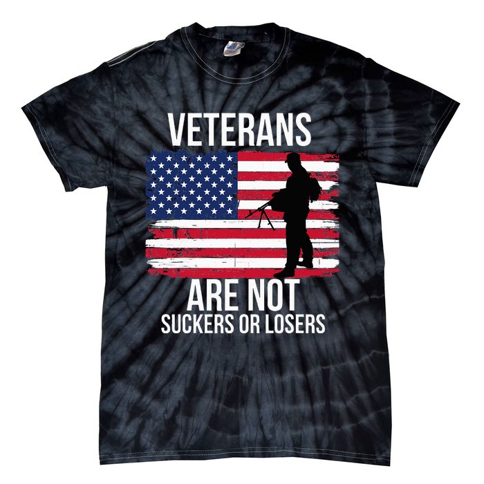 Veterans Are Not Suckers Or Losers Biden 2020 Anti Trump Tie-Dye T-Shirt