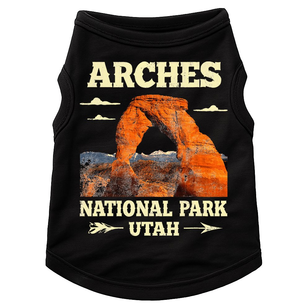 Vintage Arches National Park Retro Doggie Tank