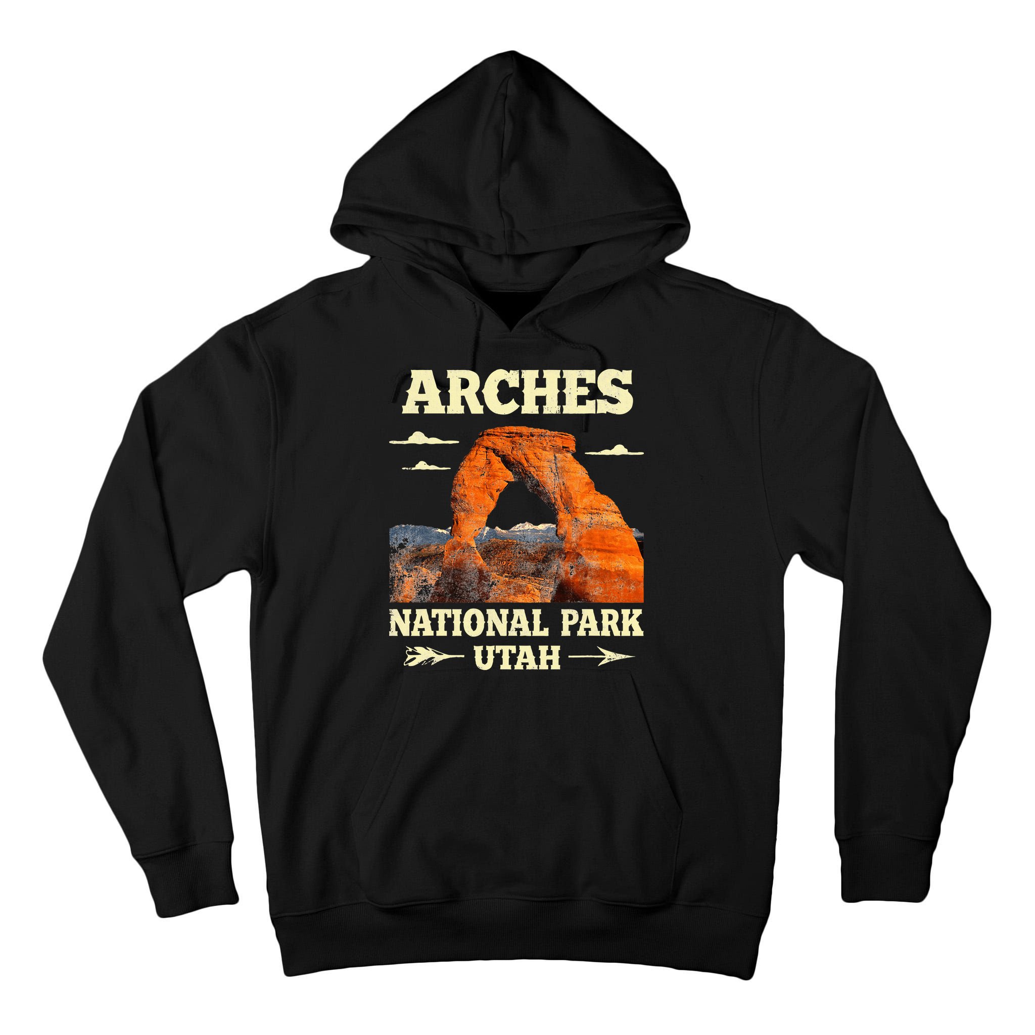 Vintage Arches National Park Retro Tall Hoodie