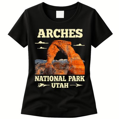 Vintage Arches National Park Retro Womens T-Shirt