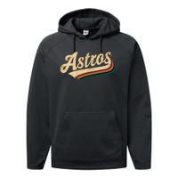 Vintage A.S.T.R.O.S Name Retro Style 70s 80s Performance Fleece Hoodie