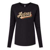 Vintage A.S.T.R.O.S Name Retro Style 70s 80s Womens Cotton Relaxed Long Sleeve T-Shirt