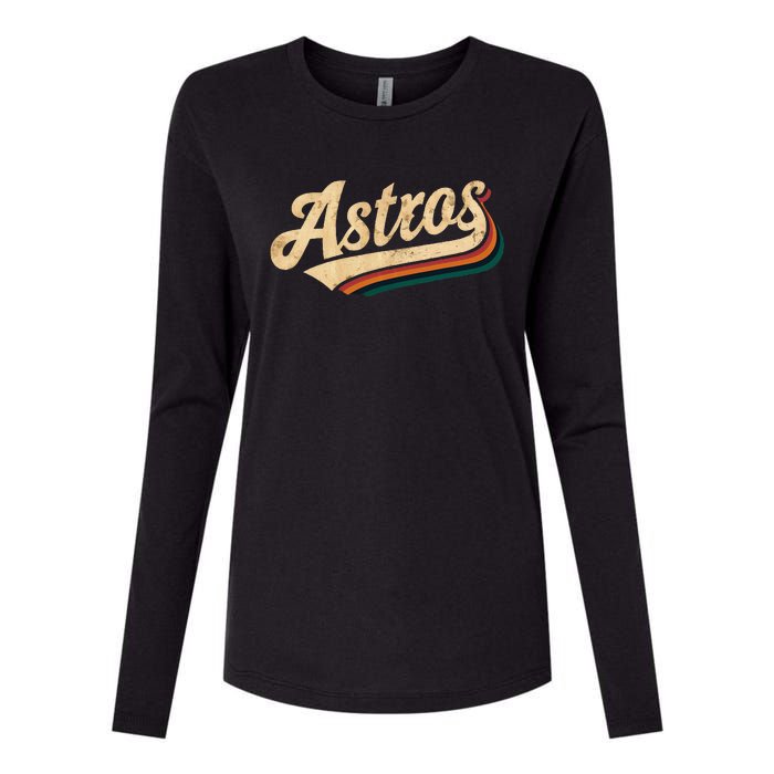 Vintage A.S.T.R.O.S Name Retro Style 70s 80s Womens Cotton Relaxed Long Sleeve T-Shirt