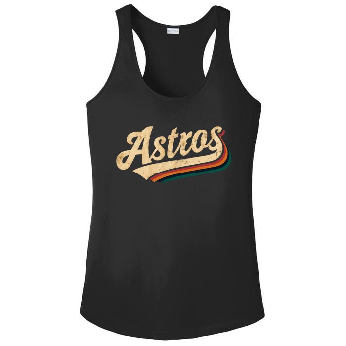 Vintage A.S.T.R.O.S Name Retro Style 70s 80s Ladies PosiCharge Competitor Racerback Tank