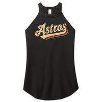 Vintage A.S.T.R.O.S Name Retro Style 70s 80s Women's Perfect Tri Rocker Tank