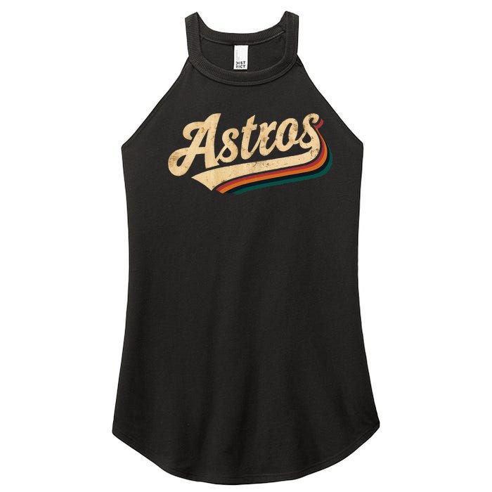 Vintage A.S.T.R.O.S Name Retro Style 70s 80s Women's Perfect Tri Rocker Tank