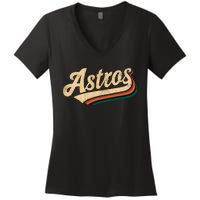 Vintage A.S.T.R.O.S Name Retro Style 70s 80s Women's V-Neck T-Shirt