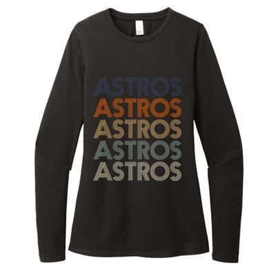 Vintage Astros Name Throwback Retro Apparel Gift  Wo Womens CVC Long Sleeve Shirt