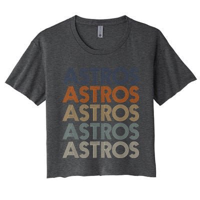 Vintage Astros Name Throwback Retro Apparel Gift  Wo Women's Crop Top Tee