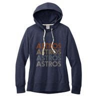 Vintage Astros Name Throwback Retro Apparel Gift  Wo Women's Fleece Hoodie