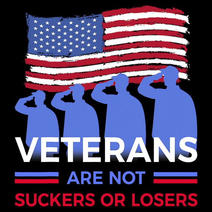 Veterans Are Not Suckers Or Losers Drawstring Bag