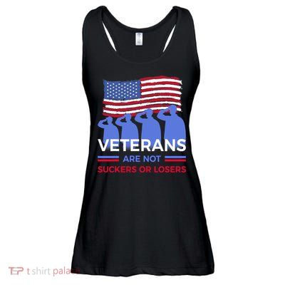 Veterans Are Not Suckers Or Losers Ladies Essential Flowy Tank