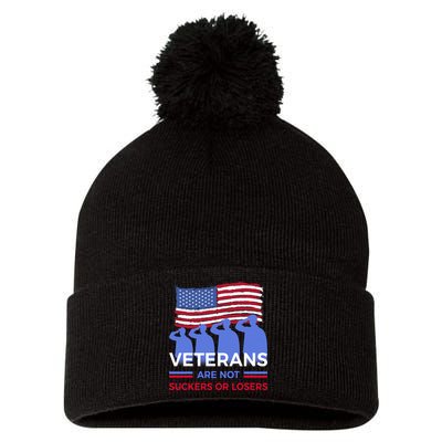 Veterans Are Not Suckers Or Losers Pom Pom 12in Knit Beanie