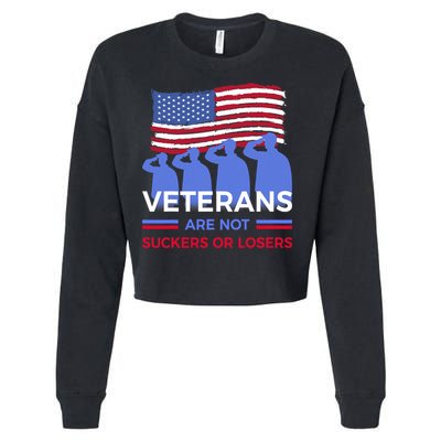 Veterans Are Not Suckers Or Losers Cropped Pullover Crew
