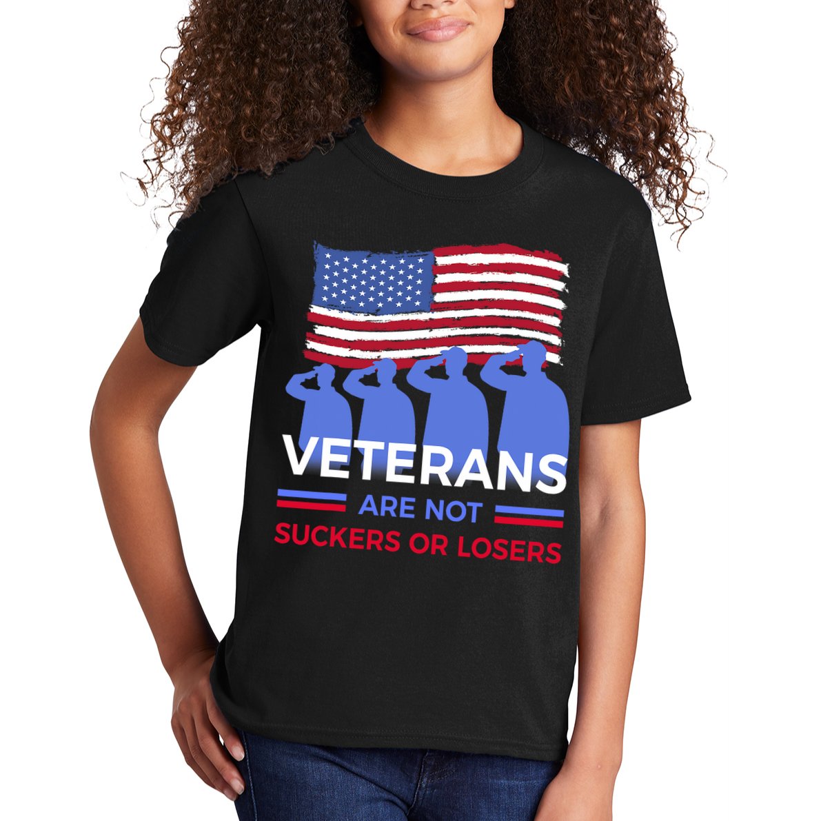 Veterans Are Not Suckers Or Losers Kids T-Shirt